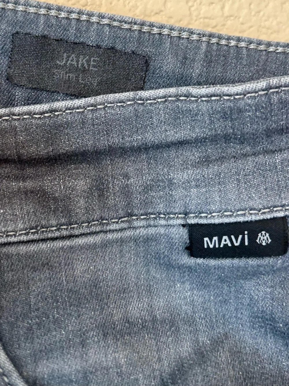 Mavi White Edge Men's Jake Slim Straight Jeans in Washed Grey 34/34 Whiskering - Picture 6 of 11